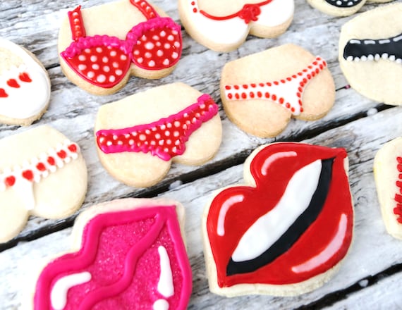 Sexy Lingerie Decorated Cookies Vegan Gluten-free