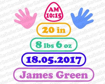 Download Birth Announcement Svg Etsy