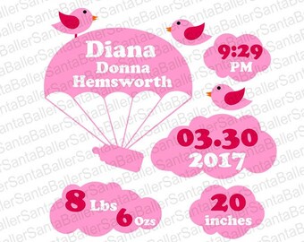 Download Birth Announcement Svg Etsy