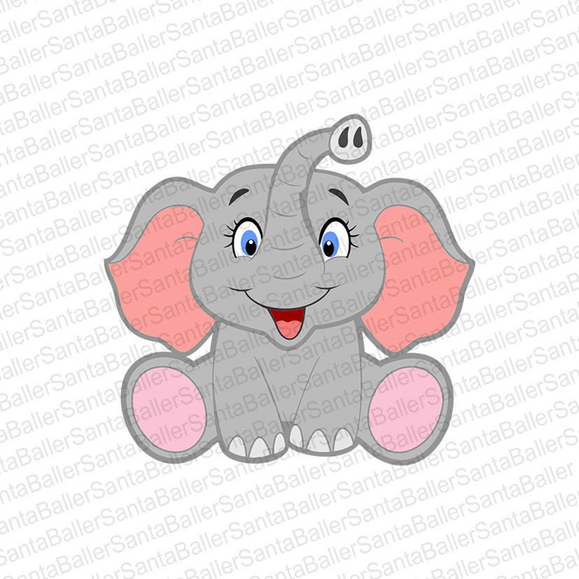 Baby Elephant SVG and PNG files | Etsy