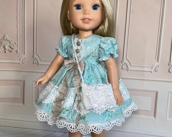 Wellie Wishers doll outfit , WW clothes, summer, dress, purse, underskirt