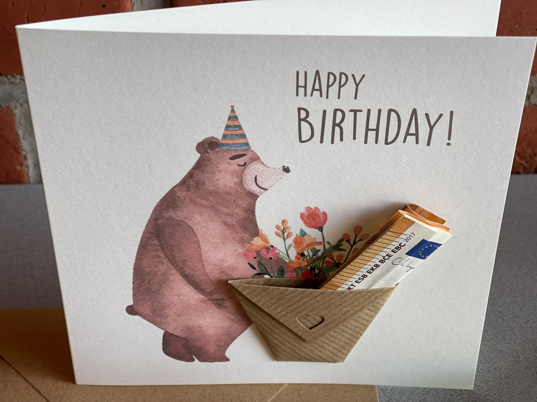 Money Gift Birthday Card \, image size:2048x1536