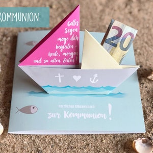 Carta di comunione, regalo in denaro