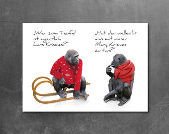 Weihnachtskarte / Postkarte "Wer ist Lars Krismes?"