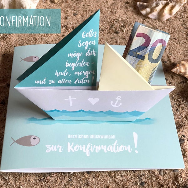 Card for confirmation, gift of money