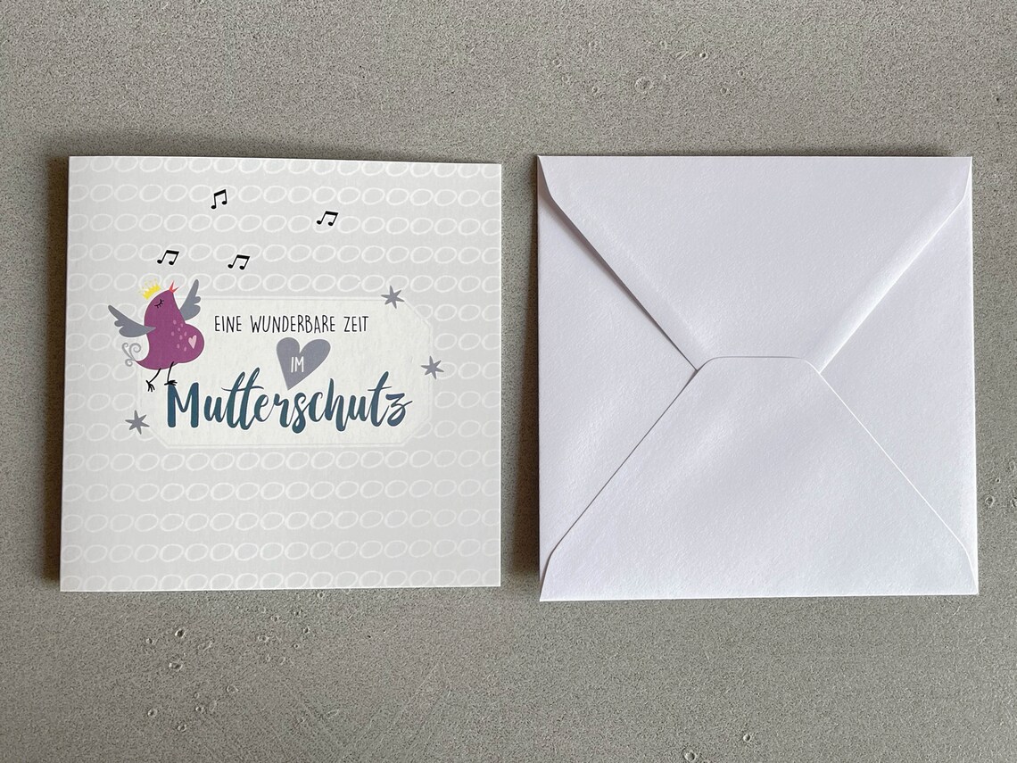 Grußkarte zum Abschied in den Mutterschutz / in die Babypause - Etsy.de
