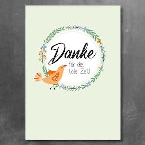 Carte postale "MERCI pour le bon moment !" Adieu collègue/maternelle/déménagement