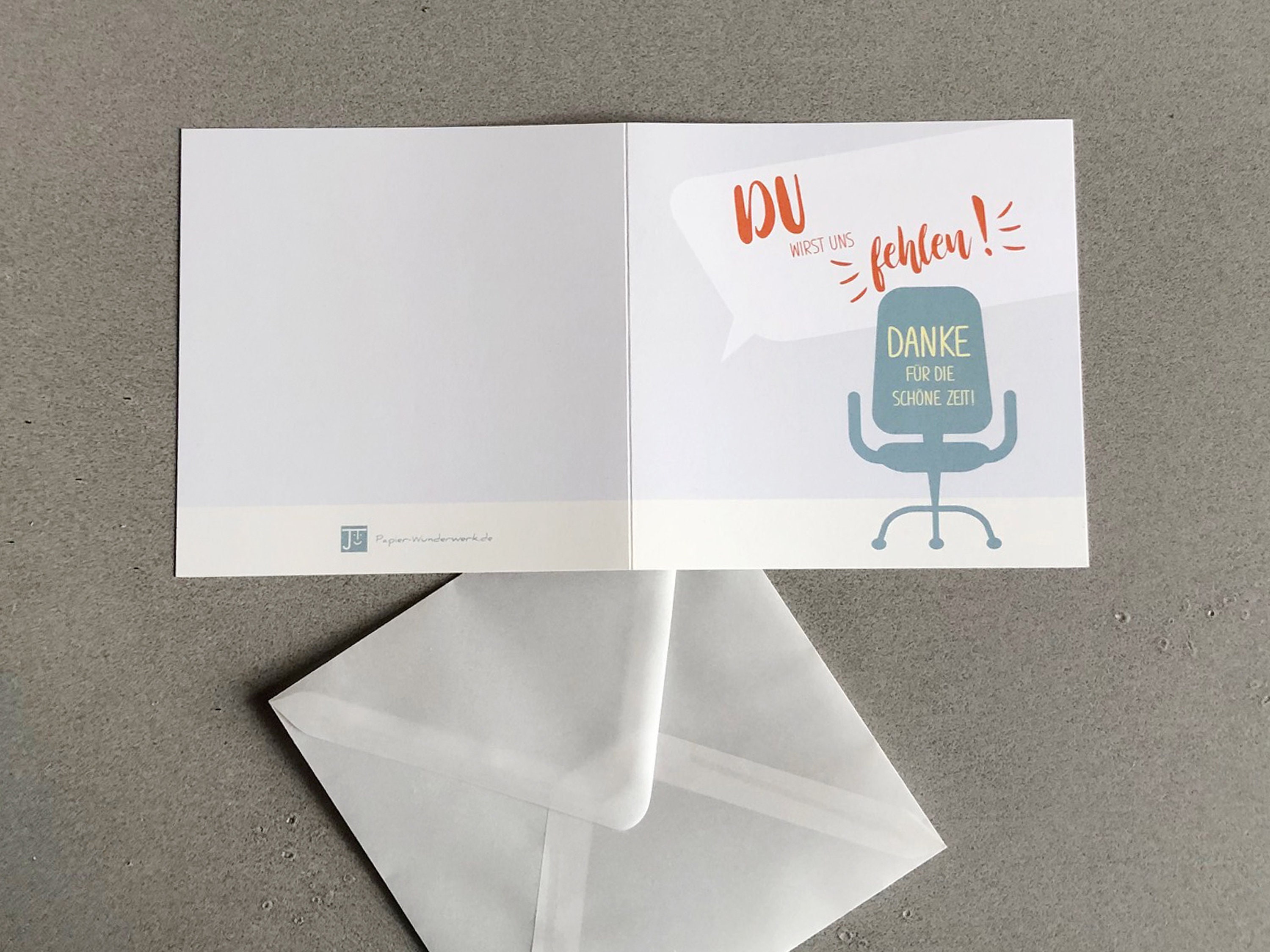 Karte Abschied Kollegin / Kollege "Du wirst uns fehlen! Danke für die