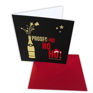 Christmas Card Prosecco, Or Refined m. Enveloppe