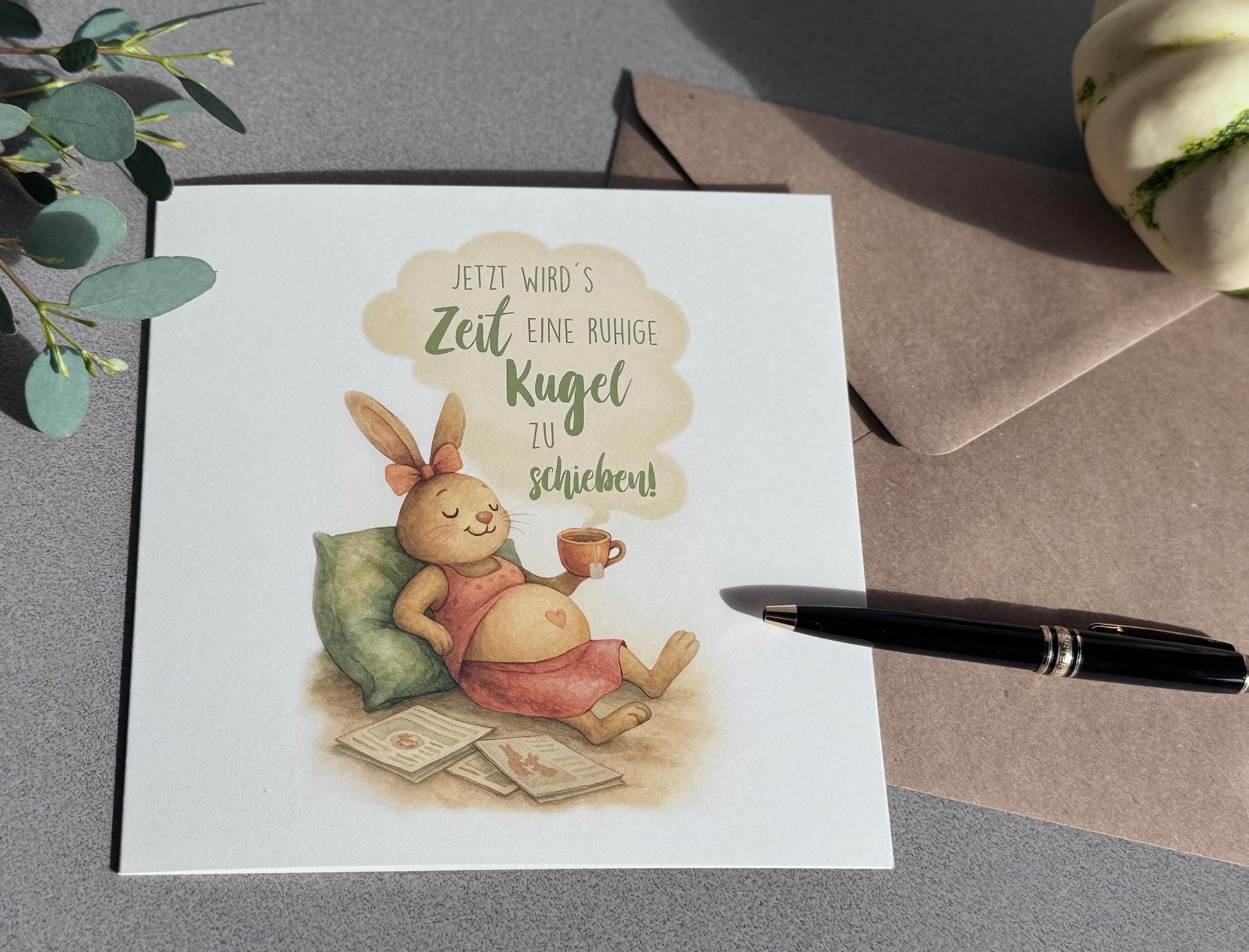Abschied Babypause Karte zum Abschied in den Mutterschutz / in die Babypause