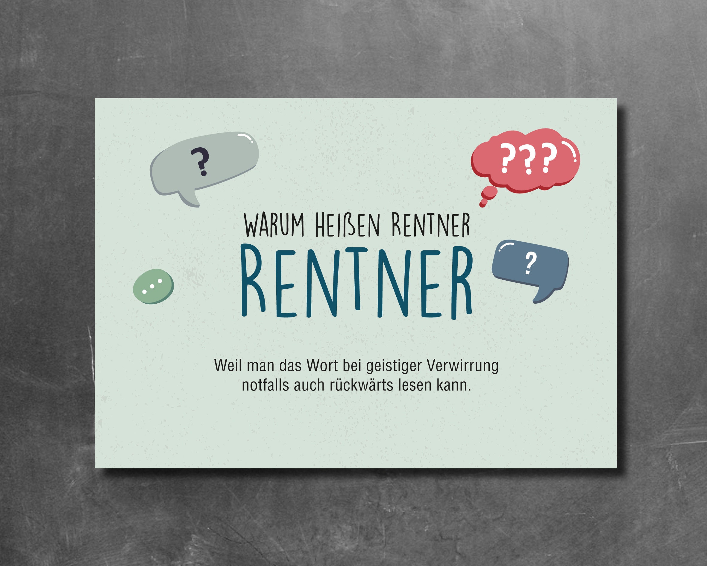 Witzige Postkarte für Rentner Warum heißen Rentner Etsy
