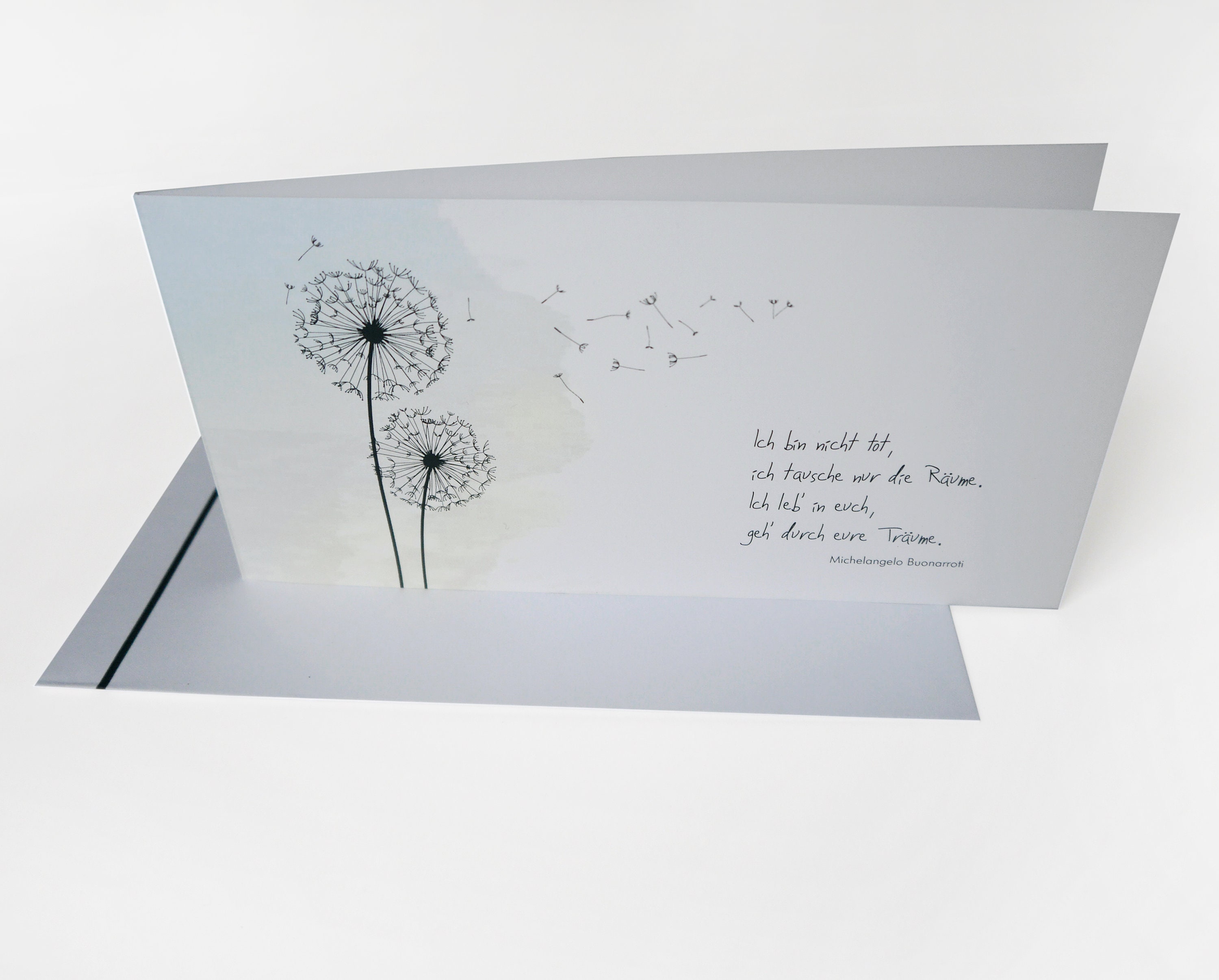 Was Schreibt Man Auf Den Briefumschlag Einer Trauerkarte Trauerkarte + Umschlag, Motiv Pusteblume, modern - Etsy.de