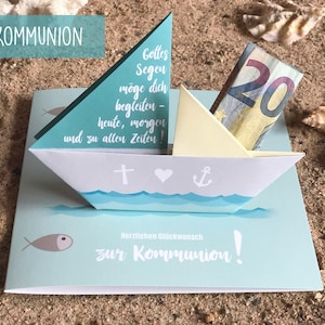 Communion card, money gift