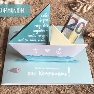 Karte zur Kommunion, Geldgeschenk