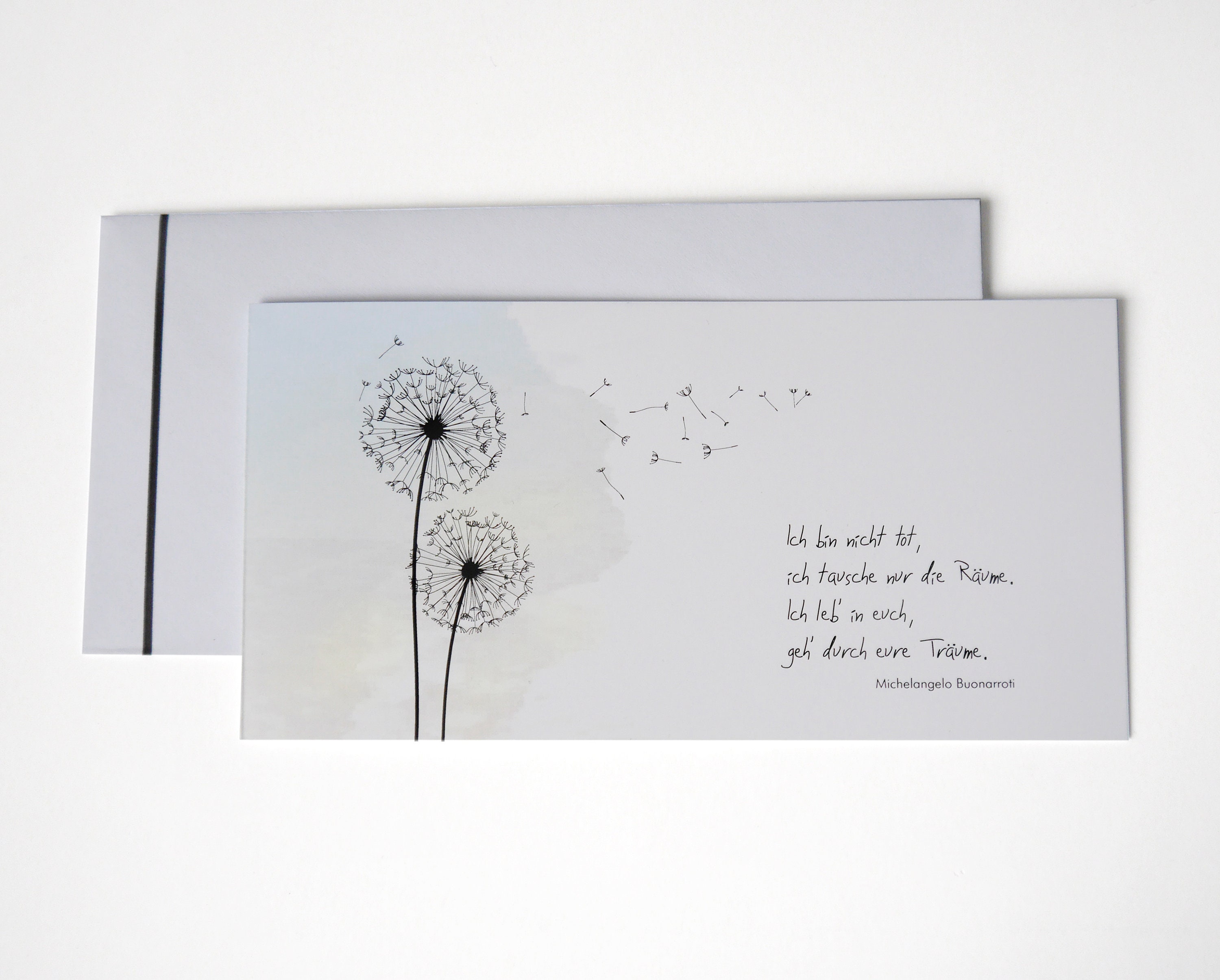 Was Schreibt Man Auf Den Briefumschlag Einer Trauerkarte Trauerkarte + Umschlag, Motiv Pusteblume, modern - Etsy.de