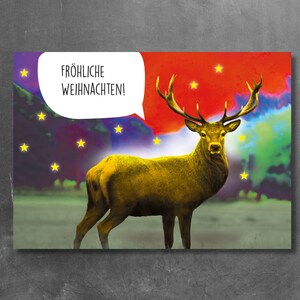 Cartolina "Buon Natale!" con i cervi