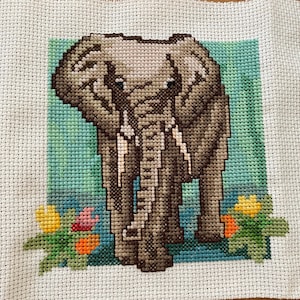 Cross Stitch Chart - Elephant in the Jungle