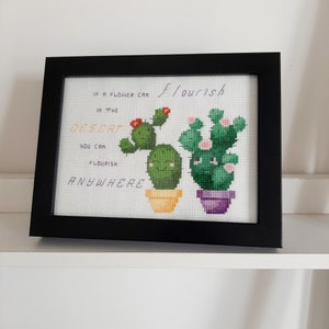 Digital Cross Stitch Chart - Happy Cactus