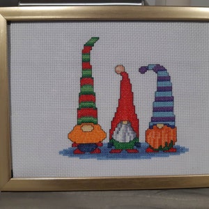 Cross Stitch Chart - winter gnomes