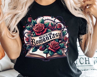 Romantasy reader Shirt bookish gift for her, dark romance t shirt for fantasy book lover gifts, ya fantasy books literature book club shirts