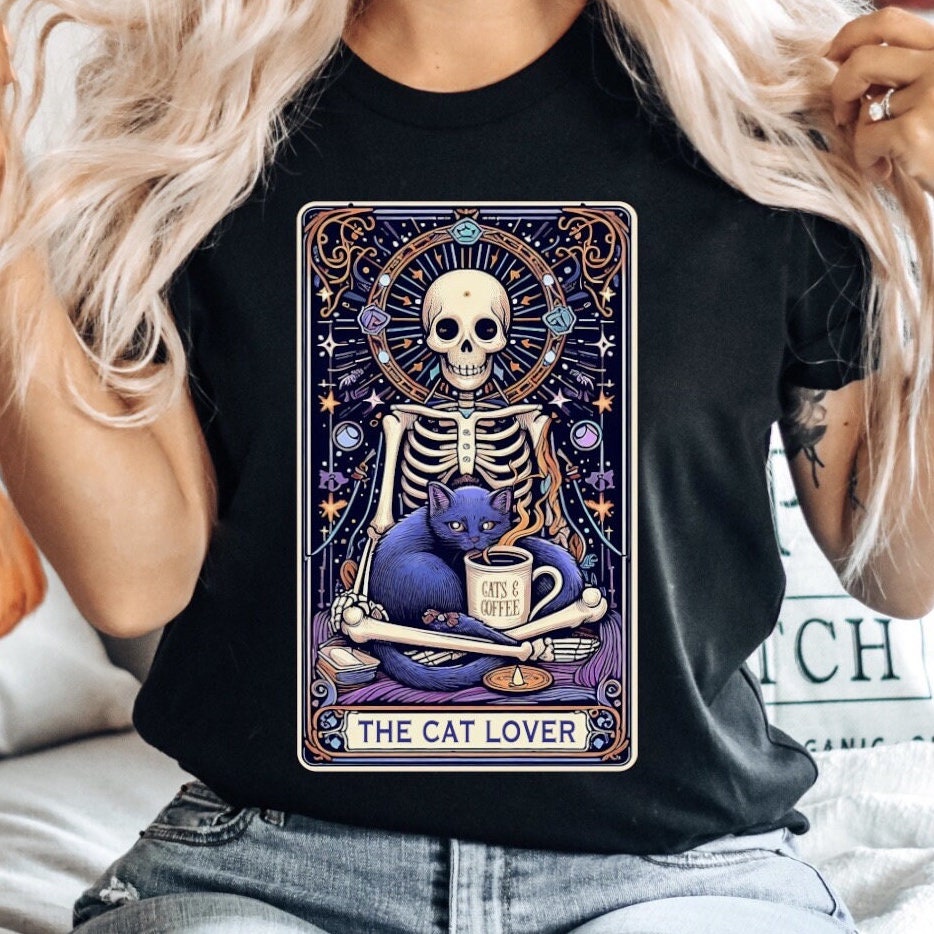 Cat Skeleton T Shirt -  UK
