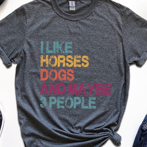 Equestrian gift Horse shirt for horse lover gifts horses and dogs shirt for horse owner gift cowgirl shirt equestrian gifts for farmer shirt