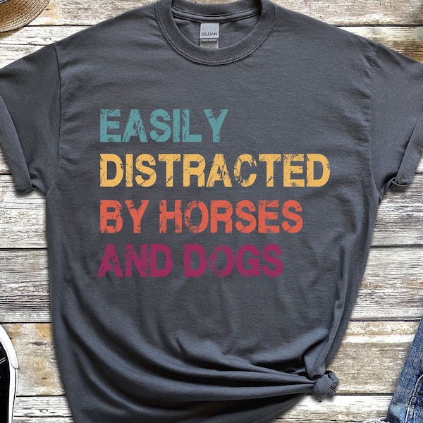 Horse shirt, horse gifts for horse lover, horses and dogs shirt horses shirt cowgirl equestrian gift horse owner equestrian shirt