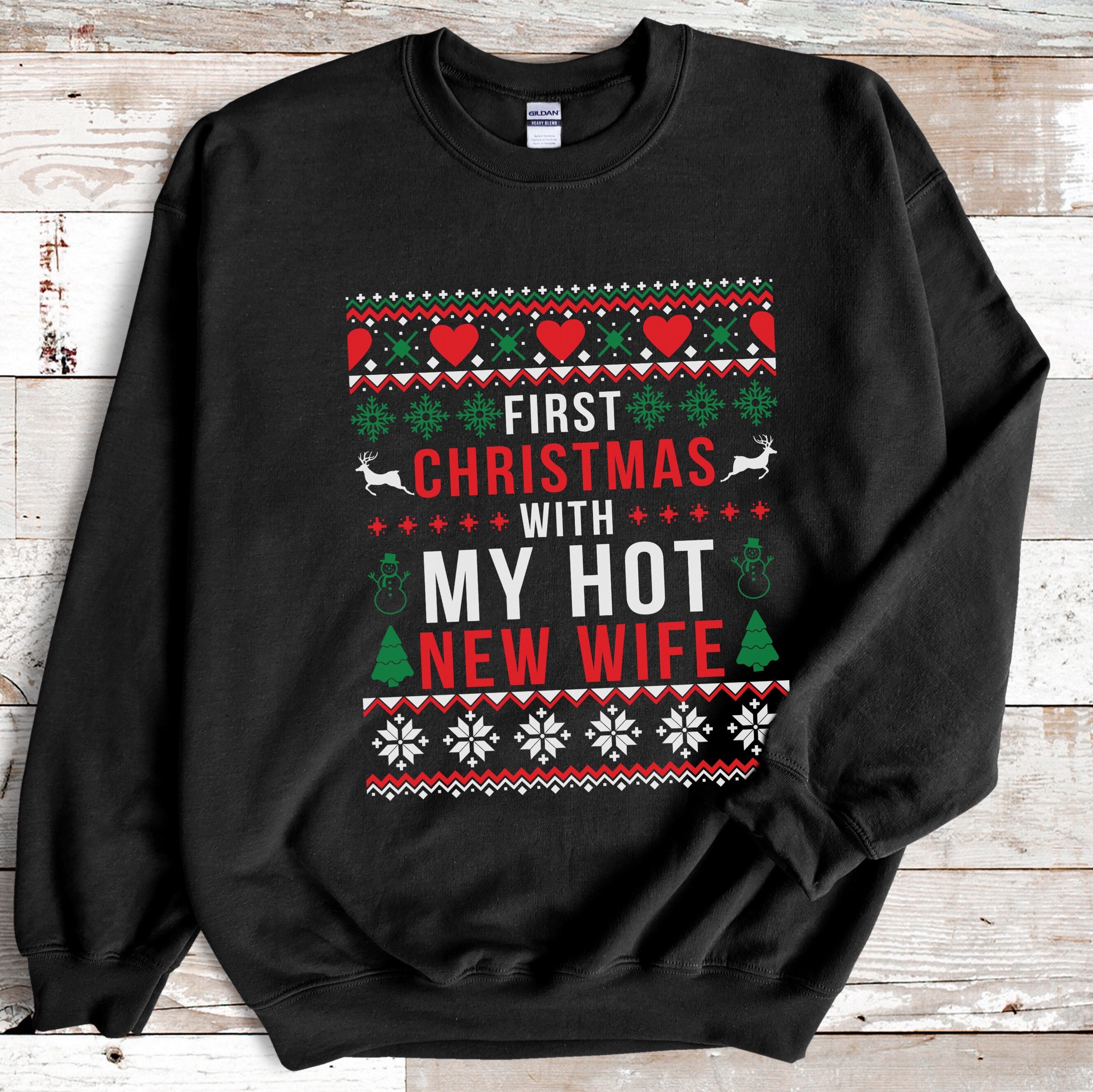Discover Funny Christmas Sweatshirt for Newly Married Couples
