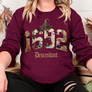 1692 Salem witch trial sweatshirt, Halloween witch please crewneck sweatshirt, Salem Massachusetts, plus size witch, spooky season, witchy