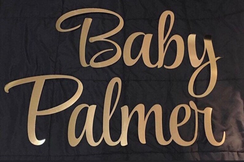 Die Cut Letters Name Sign Banner Baby Name Decor Wall Etsy