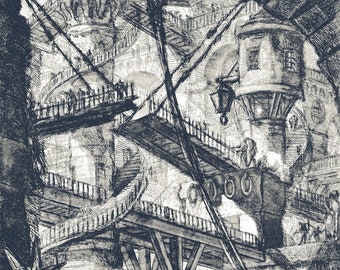 Piranesi 'Imaginary Prisons' Etching: The Drawbridge Fine Art Print