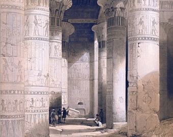 Philae-templet Egypten tryck skissbok teckning utforskning reslust stor poster väggkonst