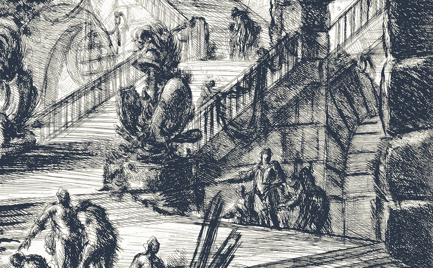 Piranesi Carceri Etching Art Print: Imaginary Prisons, Staircase