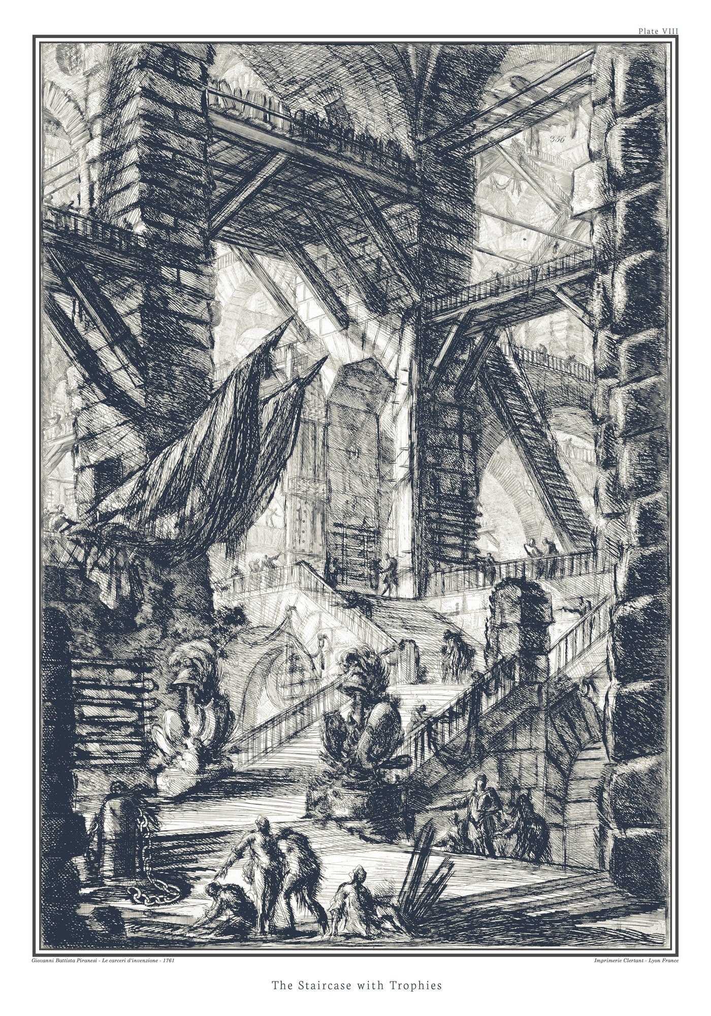 Piranesi Carceri Etching Art Print: Imaginary Prisons, Staircase