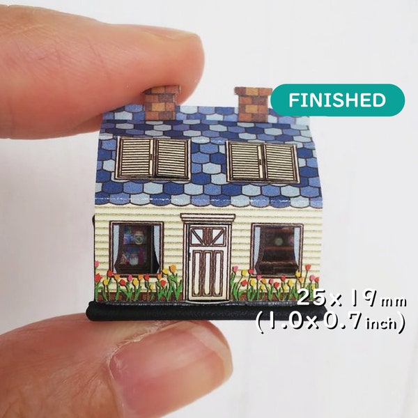 Casa del Tejado Azul escala 1/12 [Producto terminado] Cuero genuino