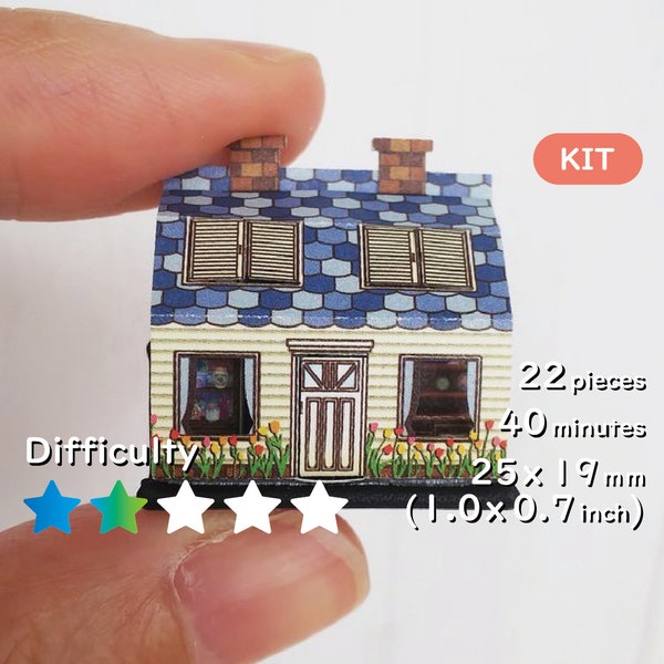 1/12th scale's The Blue Roof House with BOX[Kit]