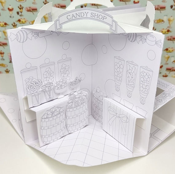 Download Download Coloring Book Type 2miniature Pop Up Book Etsy