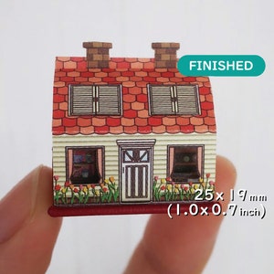 1/12th scale The Red Roof House [Finished product] Genuine Leather