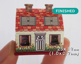 1/12th scale The Red Roof House [Finished product] Genuine Leather