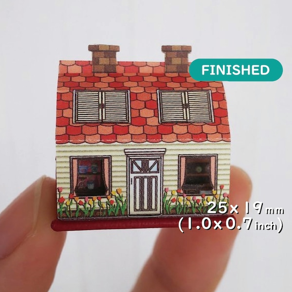 1/12th scale The Red Roof House [Finished product] Genuine Leather