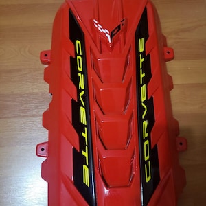 Letras superpuestas para cubiertas de motor del C8 Corvette