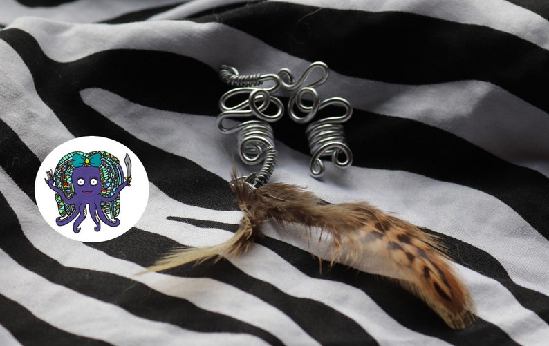 Set of 2 dread beads in aluminium