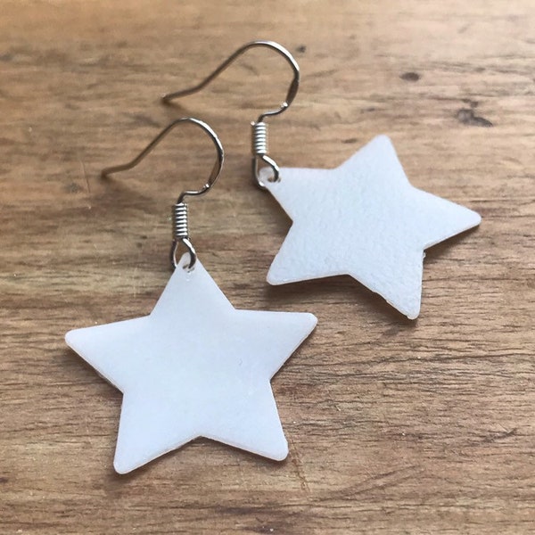 Recycled Handmade Earrings made from Plastic Milk Bottles