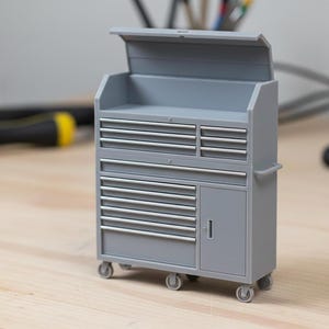 Scale Wide Stacked Rolling Toolbox — Miniature Model Resin 3D Printed
