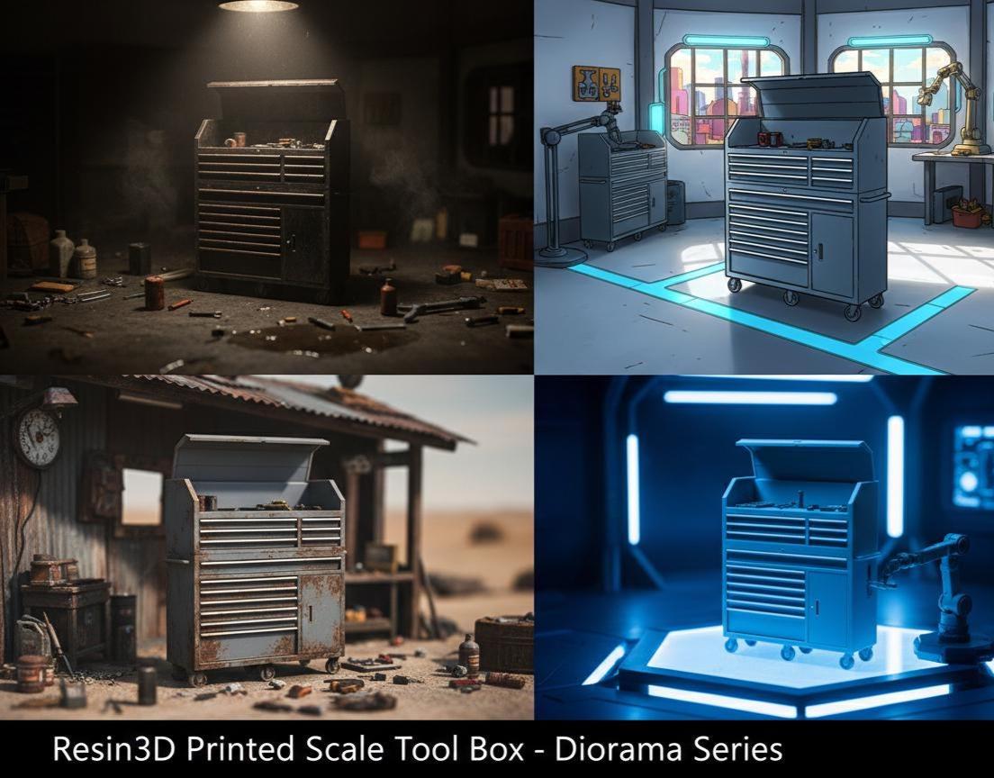 Scale Model Easybox Scale Wide Stacked Rolling Toolbox — Miniature Model 3D Printed - Etsy