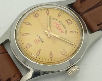 Vintage West end watch co sowar prima Swiss boy beige dial watch a411513