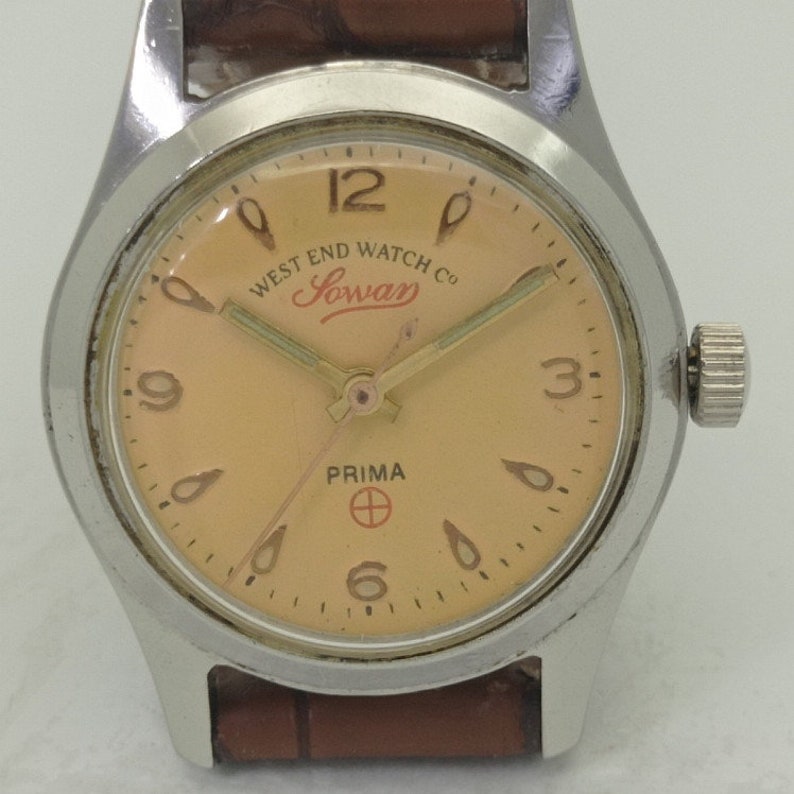 Vintage West end watch co sowar prima Swiss boy beige dial watch a411513 zdjęcie 4