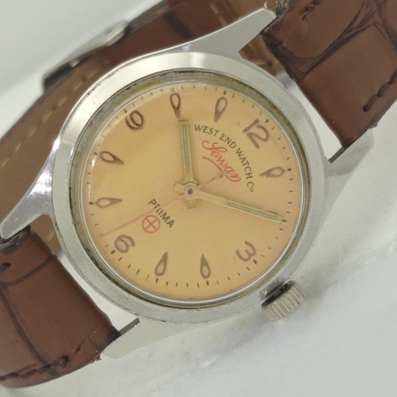 Vintage West end watch co sowar prima Swiss boy beige dial watch a411513 zdjęcie 1