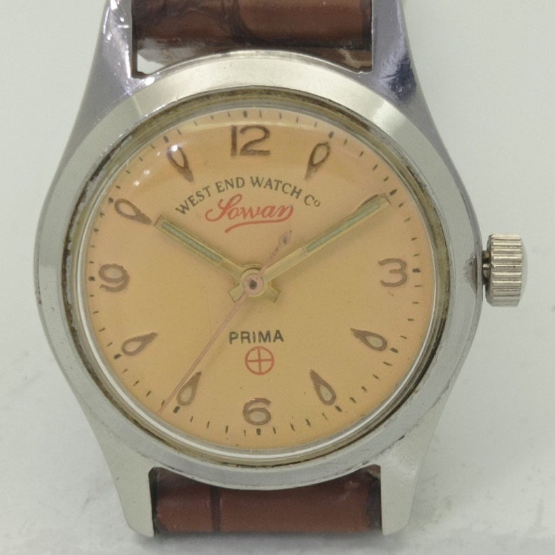 Vintage West end watch co sowar prima Swiss boy beige dial watch a411513 zdjęcie 3