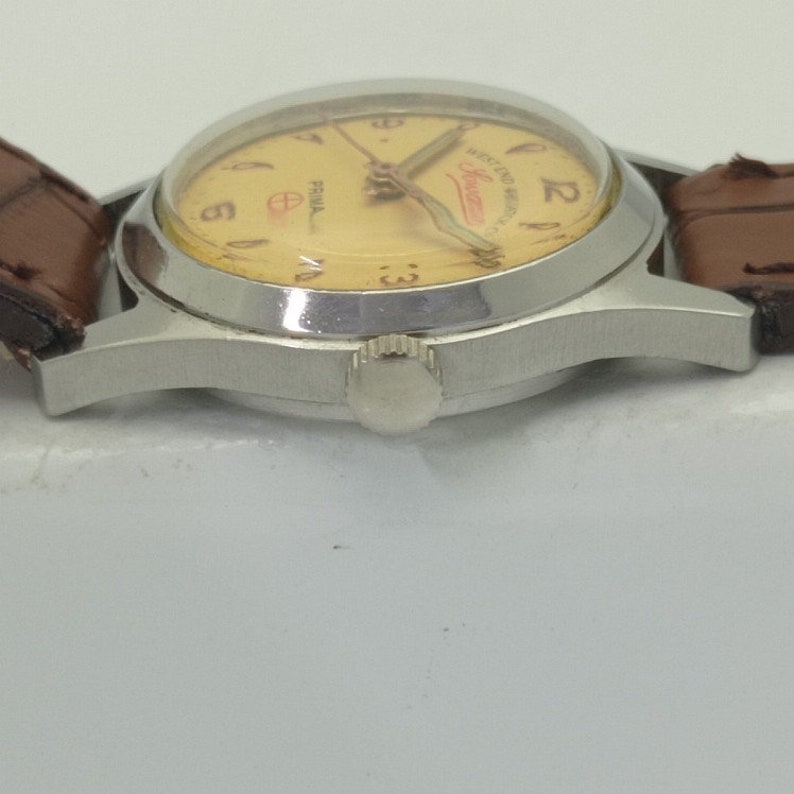 Vintage West end watch co sowar prima Swiss boy beige dial watch a411513 zdjęcie 5